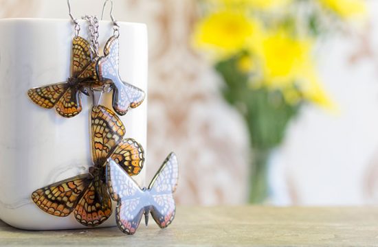 Athalia earrings, necklace, and brooch