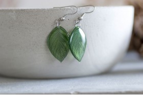 Beech leaf earrings