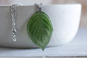 Beech leaf necklace
