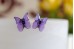 Blue morpho stud earrings 