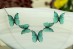 Blue morpho butterflies necklace 