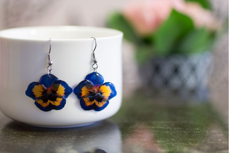 Pansy earrings 