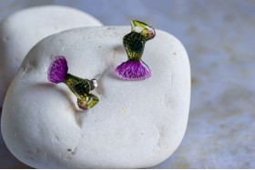 Thistle stud earrings