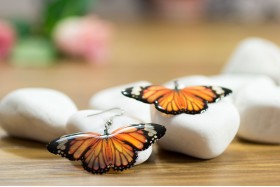 Tiger butterfly earrings 